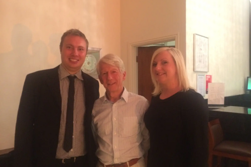 Hinckley County Councillor Michael Mullaney, Mayor of Hinckley and Bosworth Jeff Bannister and Co-Founder of Love Hinckley Cathy Phayres at the Love Hinckley event held at Sketchley Grange