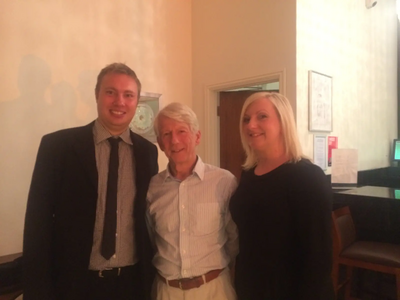 Hinckley County Councillor Michael Mullaney, Mayor of Hinckley and Bosworth Jeff Bannister and Co-Founder of Love Hinckley Cathy Phayres at the Love Hinckley event held at Sketchley Grange